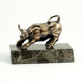 Bull Sculpture on Marble